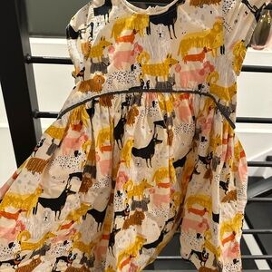 Pink Chicken Multicolor Animal Print Dress